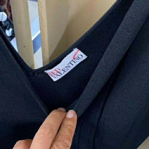 EW RED Valentino Embroidered knitted mini dress - Picture 6 of 10